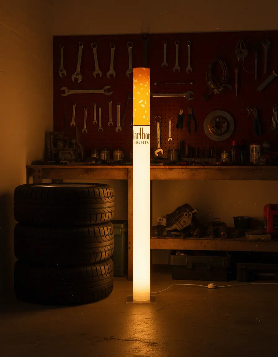 Vintage Marlboro Lights Lamp Cigarette Retro Floor Lamp  50cm / 19,68"