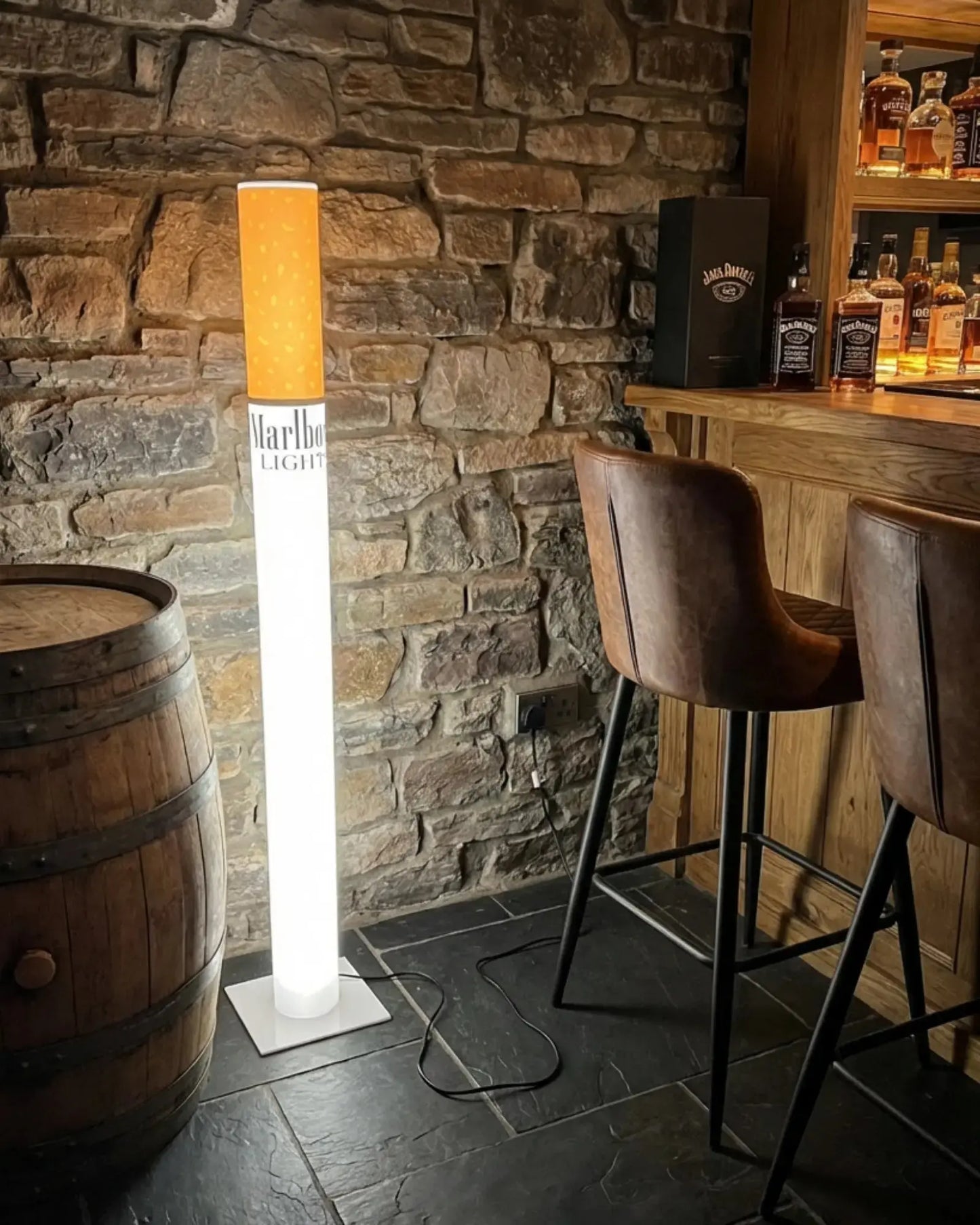 Giant Cigarette Lamp 100cm Full View Vintage Marlboro Retro Floor Lamp Home Bar Decor RETROFUME