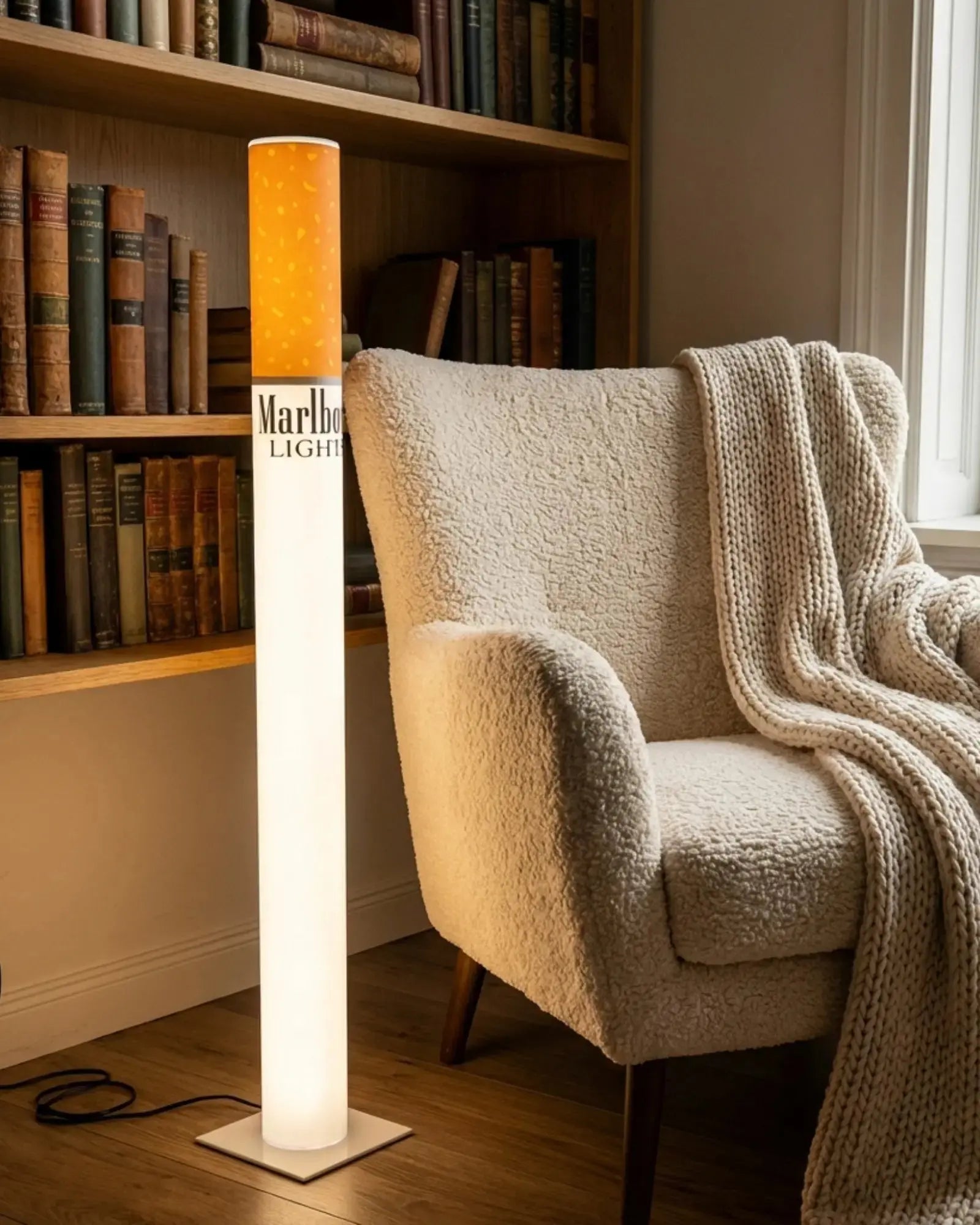 Retro Giant Cigarette Lamp Boho Style Vintage Warm Marlboro Floor Lamp RETROFUME