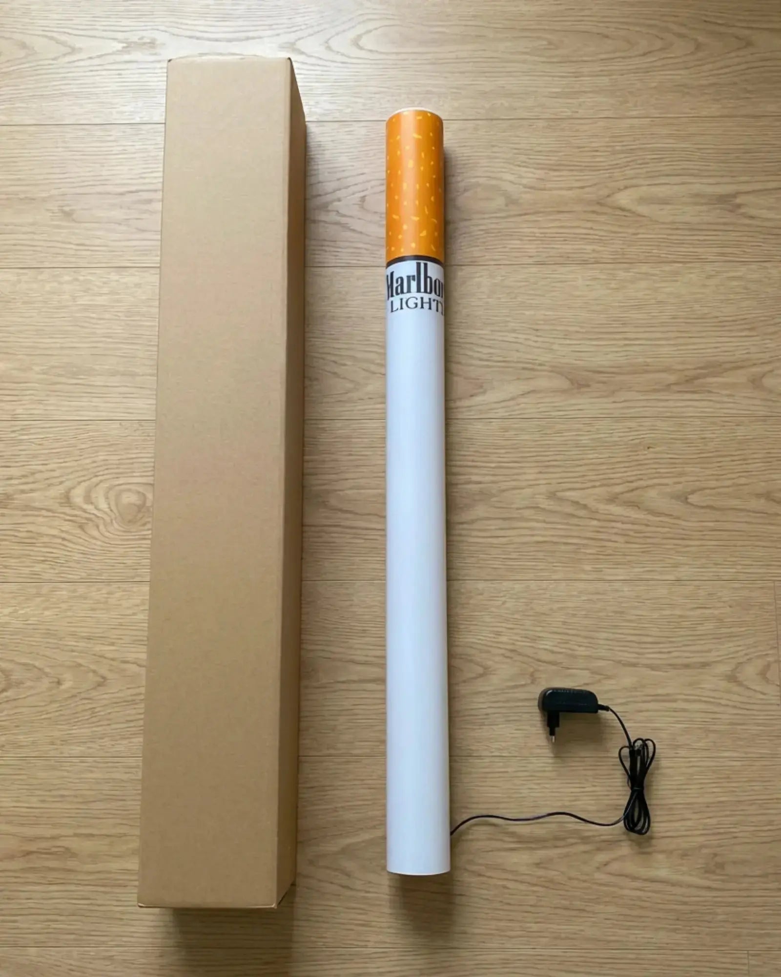 Giant Cigarette Lamp Rustic Bar Setting Whiskey Barrel Biker Garage Man Cave Decor RETROFUME