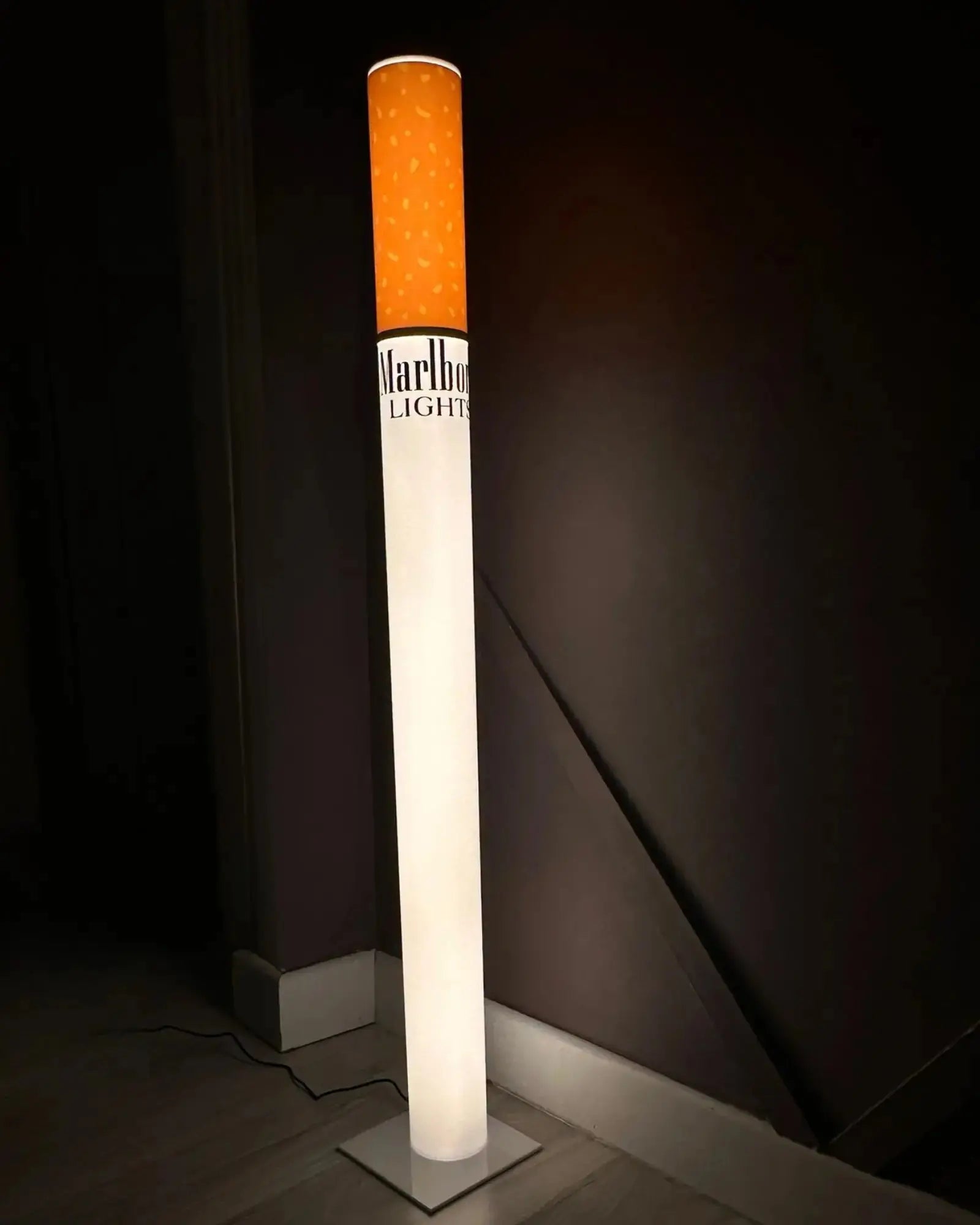 Vintage Marlboro Lamp Glowing Dark Room Giant Cigarette Lamp Retro Novelty Decor RETROFUME