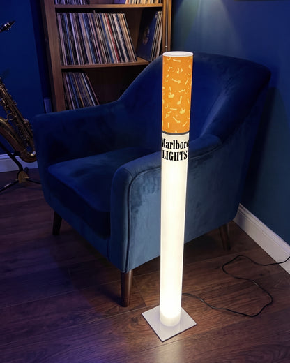 Vintage Marlboro Lights Cigarette Lamp - Giant Cigarette Floor Lamp 95cm / 37,40"