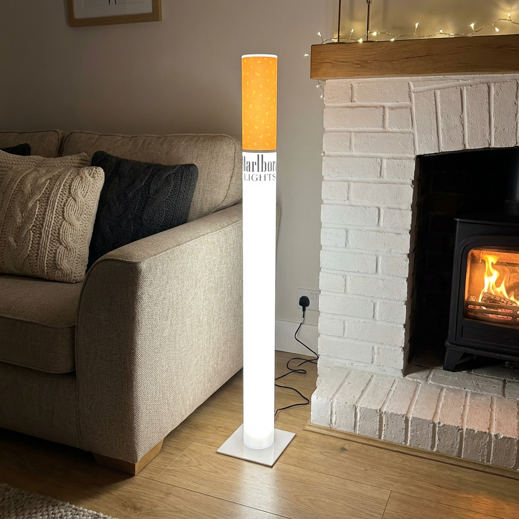 giant cigarette lamp Vintage Marlboro Light 95cm | Floor Lamp - Man Cave Retro Decor Vintage Marlboro Lamp Giant Cigarette