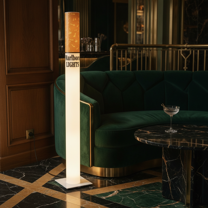 Vintage Marlboro Lights Cigarette Lamp - Giant Cigarette Floor Lamp 95cm / 37,40"