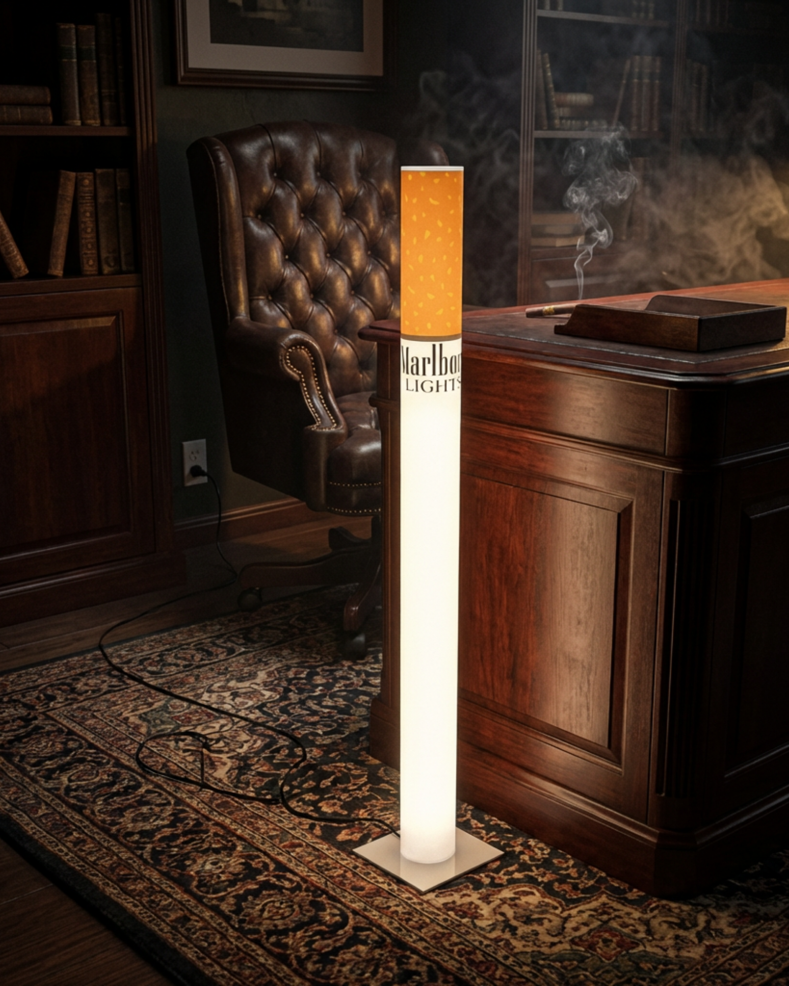 cigarette shaped lamp Vintage Marlboro Lamp Giant Cigarette Lamp , Retro Floor Lamp – RETROFUME