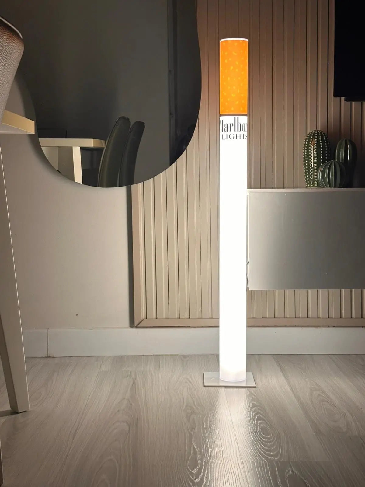 Vintage Marlboro Lamp - Giant Cigarette Floor Lamp 100cm